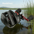 [Germany Stock] Rooblinos AC Waterdrop Baitcasting Reel 7.2:1 Gear Ratio Left Hand Anti-Reverse System Nylon Two-Speed System