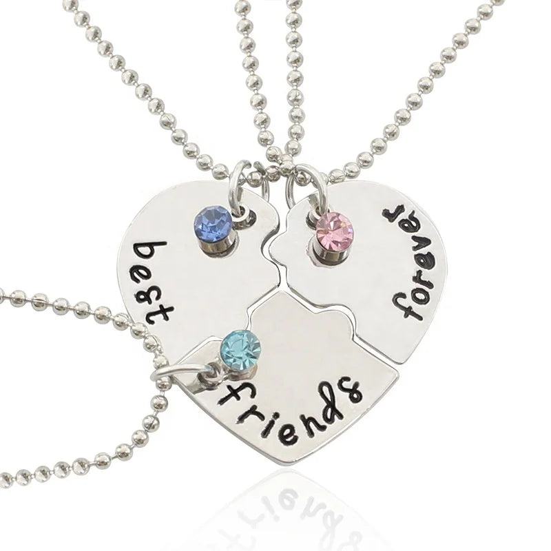 20 Styles Friendship Necklace Alloy Oil Drip Puzzle Jewelry Necklace for Boys and Girls