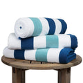 Wholesale Large Cotton Beach Bath Towel Quick-Dry Stripe Woven Design