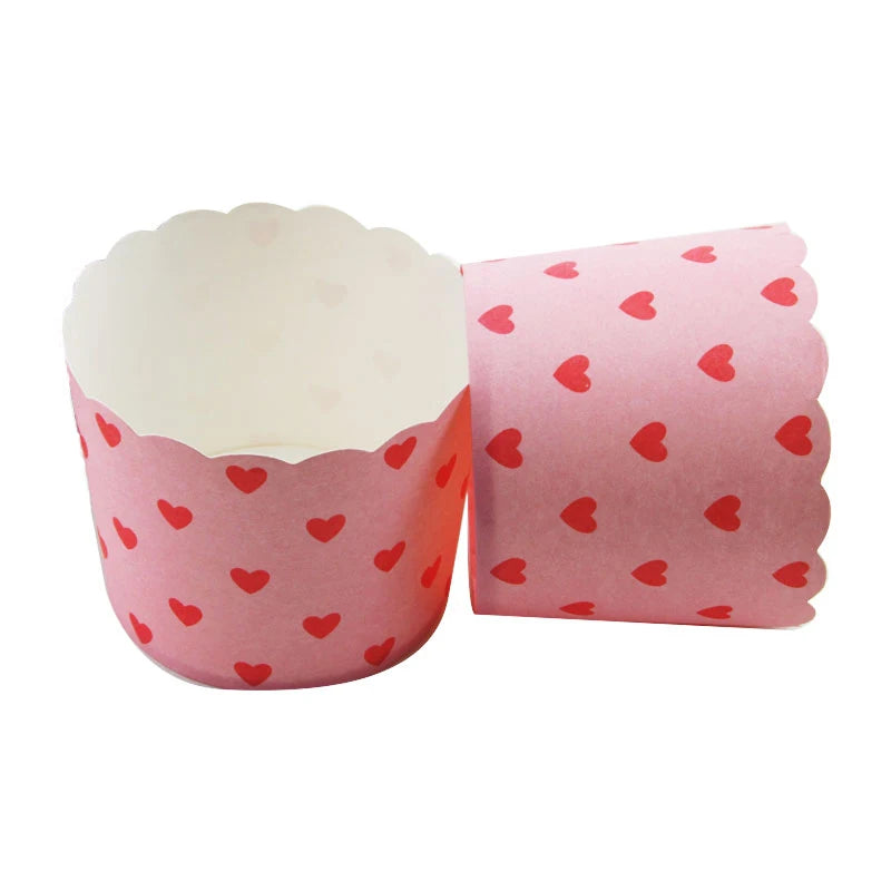 Wholesale 60*55mm Round White Laminated Paper Grease Proof Soy Ink Printed Customizable Easy Separated Cake Cases