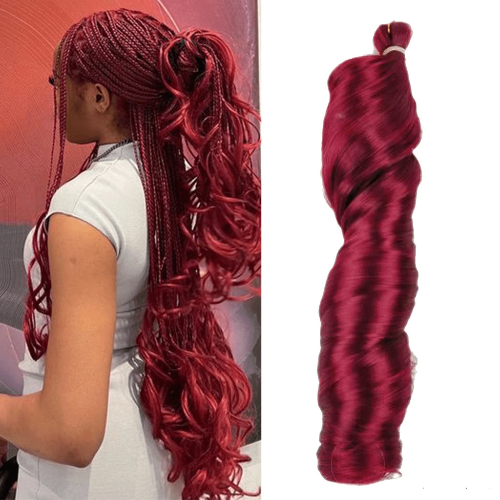150g Display Loose Body Wave Pony Style Spiral Curl Crochet Braid French Curls Synthetic Hair Extensions Curly Braiding Hair