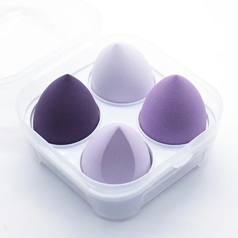 4pcs Soft Latex Free Makeup Sponge Blender Kit Beauty Egg Cosmetic Puff Foundation Powder Sponges Women Make up Beauty Tools