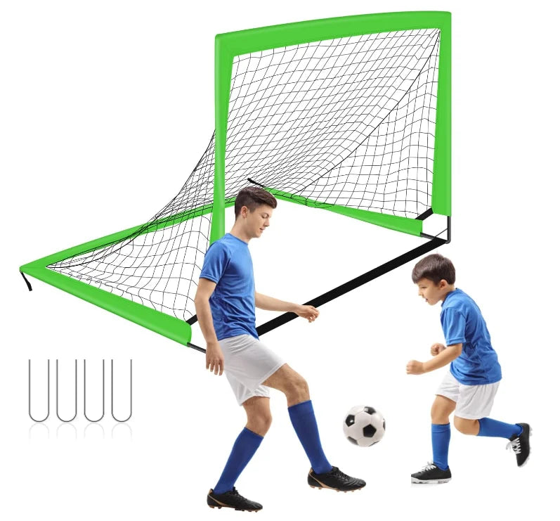Pop up Kids Practice Soccer Goals Portable Nets Backyard Youth Outdoor Sports Games