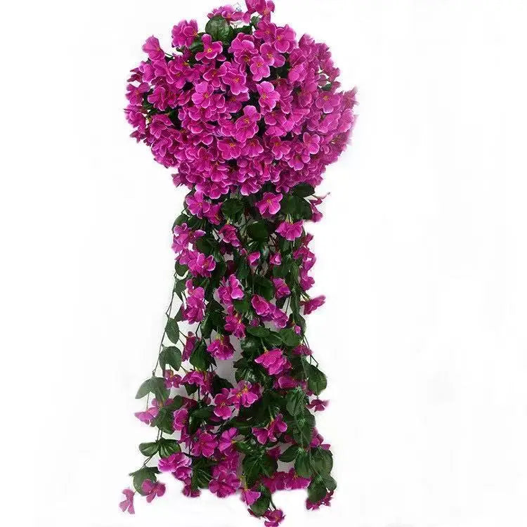 Silk Violet Artificial Garland Greenery Style Outdoor Party Decor Wedding Home Use Hanging Feature Plastic Vine Artificial Plant
