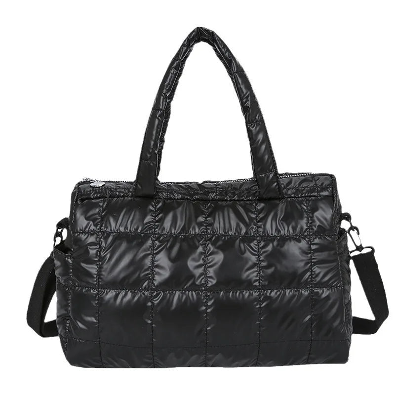 Custom Logo Women's Quilted Crossbody Bag Padded Puffer Shoulder Handbag Pillowy Quilting Finish Clutch Purse Shoulder Tote