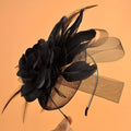 Elegant Women Feather Fascinator Hat Hair Accessories Headdress Wedding Party Bridal Fascinator Headwear Hat Ladies