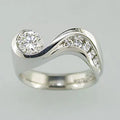 CAOSHI Brass Jewelry Customized Factory Price Rings for Women Purple White Stone Marquise Halo Wedding Silver Plating Rings