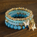 YL 2026 New Ximia B012 Gift Creative Women'S Jewelry Butterfly Bracelet Crystal Lampwork Glass Multi Layer Beaded Fashion