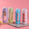 New Dustproof Plastic Glass Cup Portable Sealed Household Water Bottle