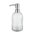 Longan Bathroom Soap Dispenser With Clear Glass Bottle Rust Proof Stainless Steel Pump Refillable Liquid Hand Soap Dispenser
