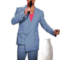 Stylish Asymmetric Hem Men Suits 2 Pieces Set Jacket Pan Ts Long Sleeve Peaked Lapel Back Vent Casual Blazer Men Tuxedos