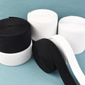 Deepeel AP343 25mm Handmade Sewing Webbing for Garments Home Textiles Bags Shoes-Sustainable Feature DIY Black Elastic Band