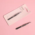 Logo Customized Stainless Steel Squared Eyebrow Tweezers With PVC Packing
