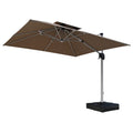 Wholesale Aluminum Frame Patio Umbrellas for Garden Beach Hotel Outdoor Furniture 3m Radii Shade Umbrella with Lights