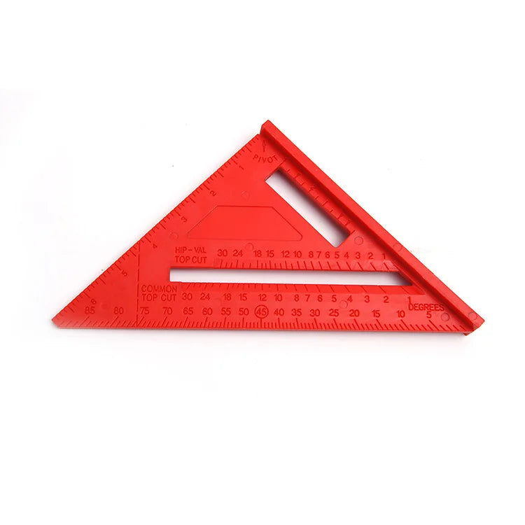 Professional Cast Aluminum Multifunctional Set-Square Triangular Ruler Speed Rafter Square for Carpentry & Construction Use