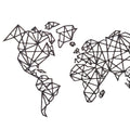 Custom Factory Wall Art Wooden Laser Cut Crafts Abstract World Map for Wall Decoration