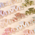 Mi Dairy 8.4cm Wholesale Acetic Acid Hair Claws Small Clip Geometric Jaw Clips Summer Hair Clamp Bathroom Accessories 222538
