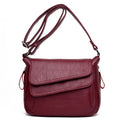 Fashion Soft Leather Handbag Shoulder Bag Female Luxury Classic Small Square Bag for Women