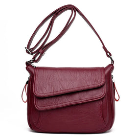 Fashion Soft Leather Handbag Shoulder Bag Female Luxury Classic Small Square Bag for Women
