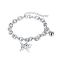 Trendy Stainless Steel Link Chain butterfly Bracelet Adjustable Titanium Steel Charm Bracelet gift wholesale