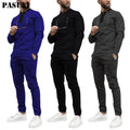 PASUXI Wholesale Autumn Waffle Suit Men's Sports Fashion Casual Half Zip Stand Collar Sports Jogging Set