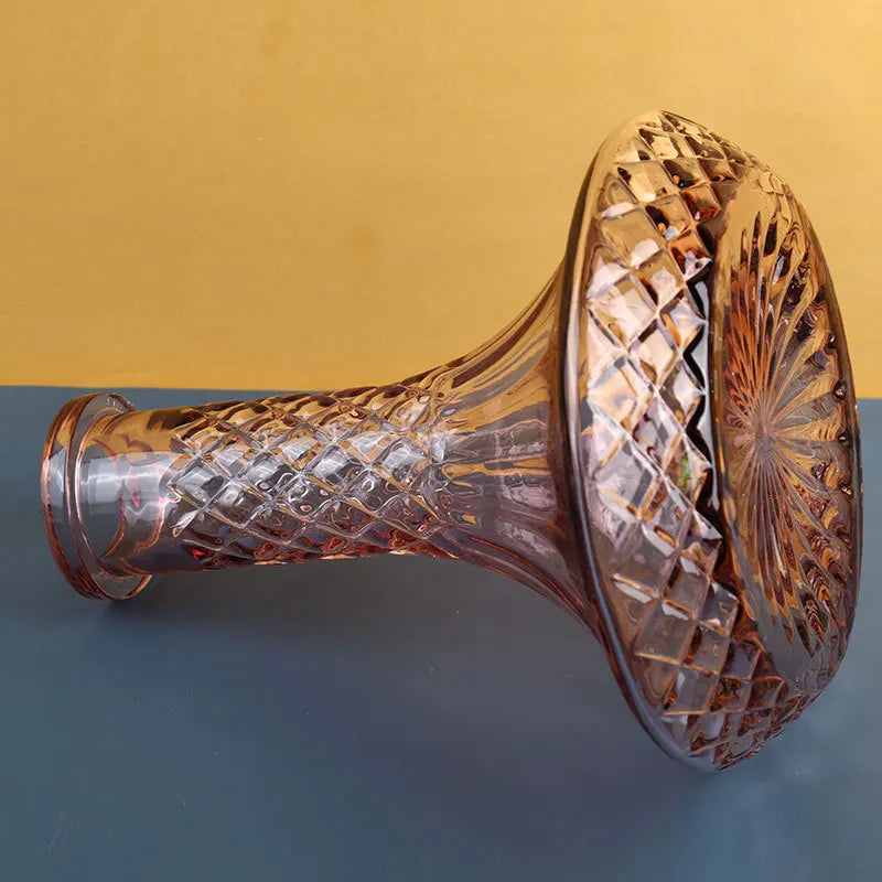 Wholesale Artificial Embossed Bottle Base Hookah Vaso Narguile Shisha Glass Vase