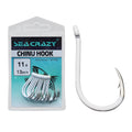 White Luminous High Carbon Steel Octopus Hooks Barbed Circle  for Lure Fishing of Carp Bass Trout in Freshwater & Saltwater