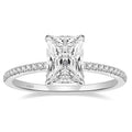 OAHLAN 3CT 925 Sterling Silver Engagement Rings Radiant Cut Solitaire Cubic Zirconia CZ Wedding Promise Rings for Women