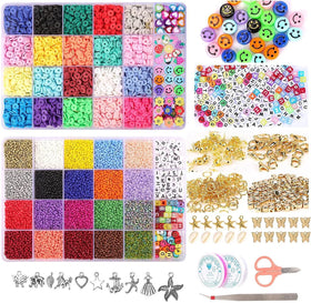 Jibaizhao 2024 Hot Selling 24 Color Ceramic Clay Porcelain Round Mixed Color Seed Beads DIY Bracelet Necklace Handmade Set Box