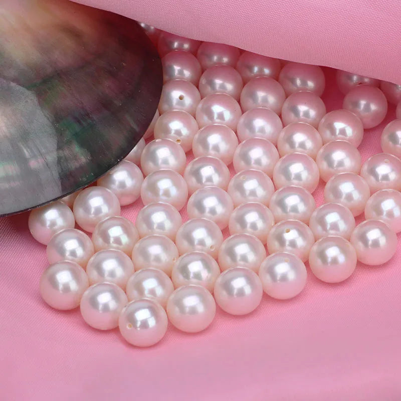 Half Drilled White pink Purple Natural Color Round Pearl Jewelry 2A 3A Wholesalers Natural Freshwater Loose Pearls for Jewelry