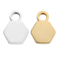 Pentagon Clothing Bag Jewelry Accessories Stainless Steel Pendant Jewelry Findings Initial Charm Tag