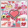 50PCS Factory Wholesale Creative Cute Holiday Series Personality Valentine's Day Stickers Scooter Suitcase Wardrobe Stickers