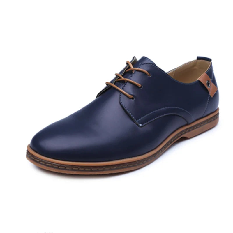 New Men Leather Shoes Men's Business Dress Shoes Male Fashion All-Match Casual Shoes Shock-Absorbing Non-Slip Breathable Wear