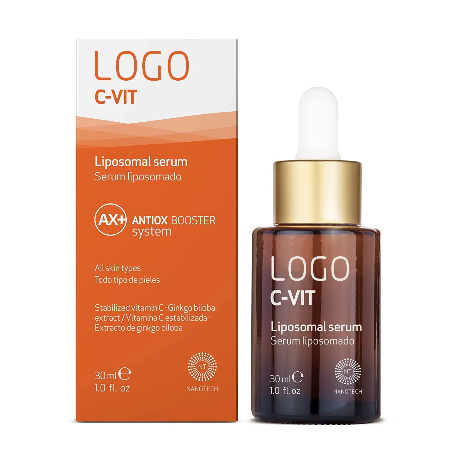 AiXin Private Label 30ML Moisturizing Antioxidant Brightening Skin Anti Wrinkles Anti Aging Vitamin C Serum Liposomal Serum