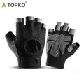 TOPKO Half Finger Sweat Absorbent Non slip Hand Guard Weight Lifting Fitness Sports Gym Glove