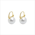 Newest S925 Sterling Silver Earrings with Freshwater Pearl AAA 9-10mm Round Edison Pearl for Wedding and Parties