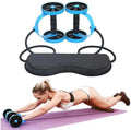 Wheel Roller Fitness Revoflex AB Wheel Roller With Pull Rope Resistance Exercise Bands