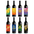 Christmas Theme Paper Wine Bottle Label Stickers 10x13cm Adhesive Decor for Party Favors Gift for Friends and Family