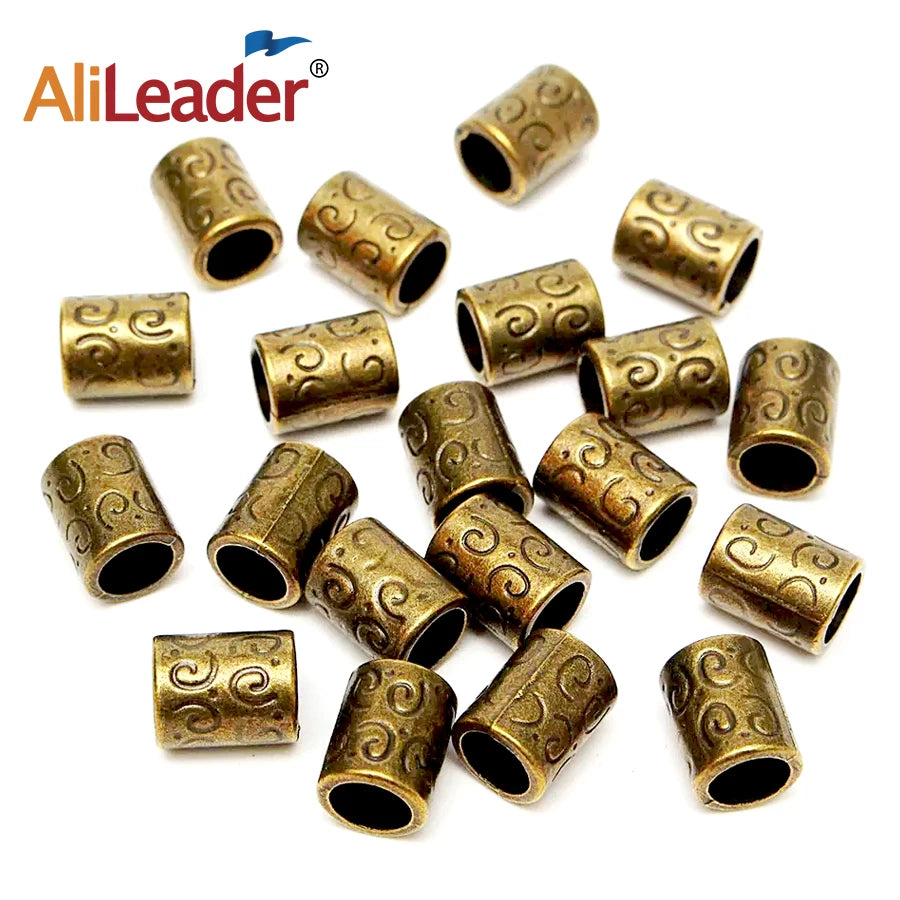 Low MOQ Wholesale Price Loc Accessories Jewelry Braid Crochet Hair Beads Braids African Hair Dreadlocks Accessories