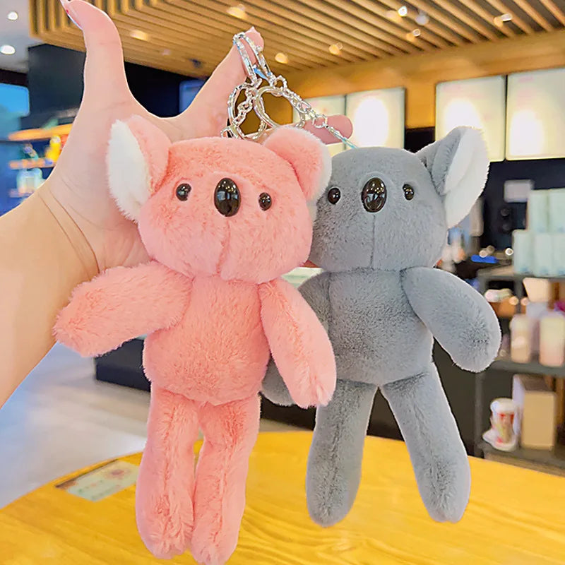 Australian Cute Toy Animal Keychain Car Key Chain Backpack Pendant Koala Doll Stuffed Charm Plush Keyring Backpack Accessories