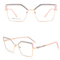 UN89110 Women Fashion Metal Black Pink Frame Double-Color Cat-Eye Eyeglasses Ladies Glasses Optical Glasses Custom Logo