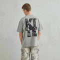 Unisex Oversize Gris Formal T-Shirt with Character Design 300 Grams Short Sleeve for Men Camiseta T-shirt Camiseta