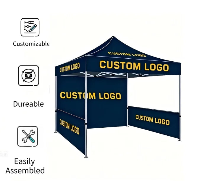 Custom Design Outdoor Trade Show Advertising Tent Polyester Printed Pop-up Canopy Tent for Trade Shows Events