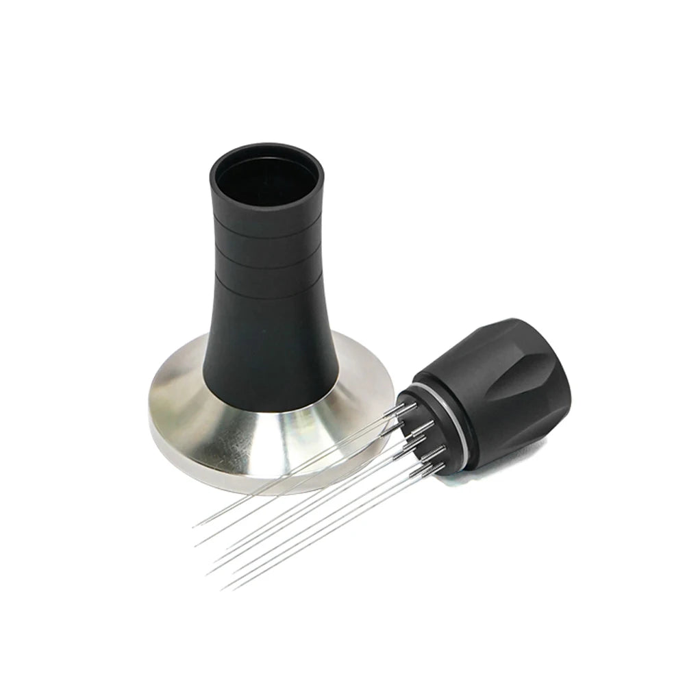 Factory Hot Selling 1PCS Stainless Steel Coffee Tamper 51/53/58Mm Black Barista Espresso Base Coffee Bean Press