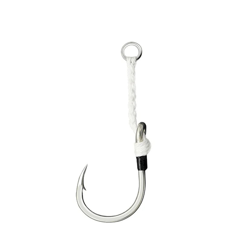 DORISEA Heavy Duty Jigging Single Assist Hooks Strong High Carbon Steel Stainless Steel Fishing Hook 5/0 7/0 9/0 11/0 for Marlin