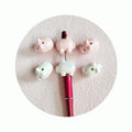 100pcs AB Loose Acrylic Beads Plastic Pig Shaped Beads for Necklace DIY Pen Acrylic Animals Jewelry Accessories Keychain Charms