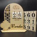 Wooden Crafts Islamic Muslim Ramadan Kareem Advent Countdown Calendar Home Decor DIY Mubarak Eid Decoration 2024 Table Ornament