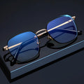 2024 New Trendy Custom Logo Metal Men Women Optical Glasses Anti Blue Light Photochromic Computer Glasses