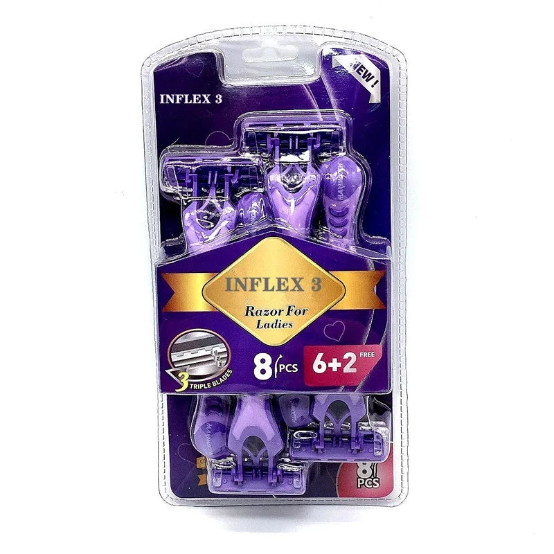 SLAZZO Six Blade Disposable Blades Stainless Steel Safety Travel Size Eyebrow Mini Eyebrow Womens Face Razors