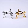 New Design Tripod Shape Gold Silver Colored Metal Crystal Ball Holder Stand Sphere Base for FengShui